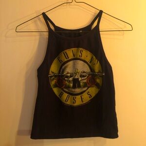 2 for 25$ Guns N Roses spaghetti strap tank top crop top S excellent condition